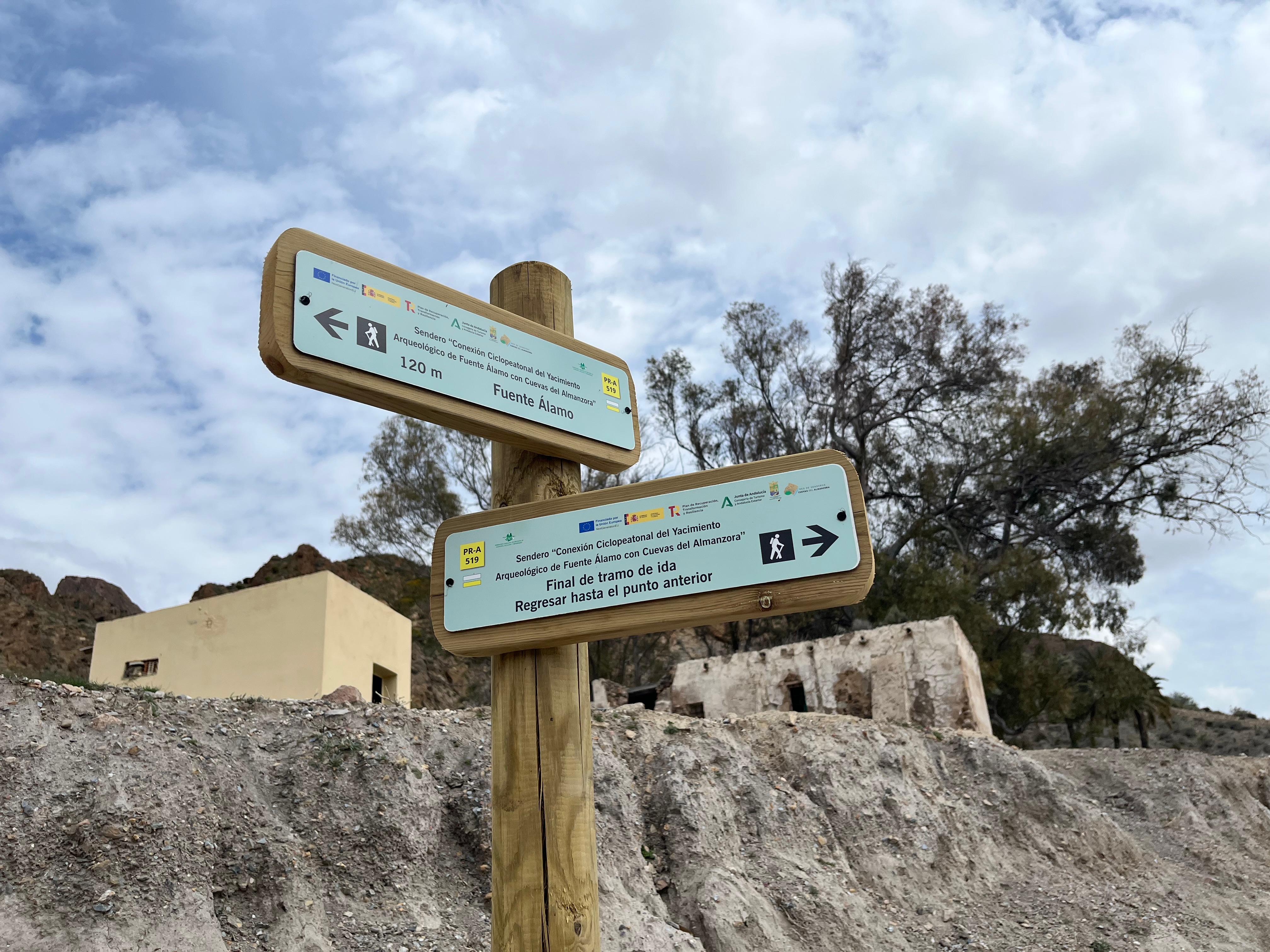 Obras de adecuación del nuevo sendero de acceso al yacimiento de Fuente Álamo