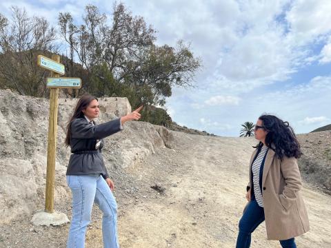 Obras de adecuación del nuevo sendero de acceso al yacimiento de Fuente Álamo